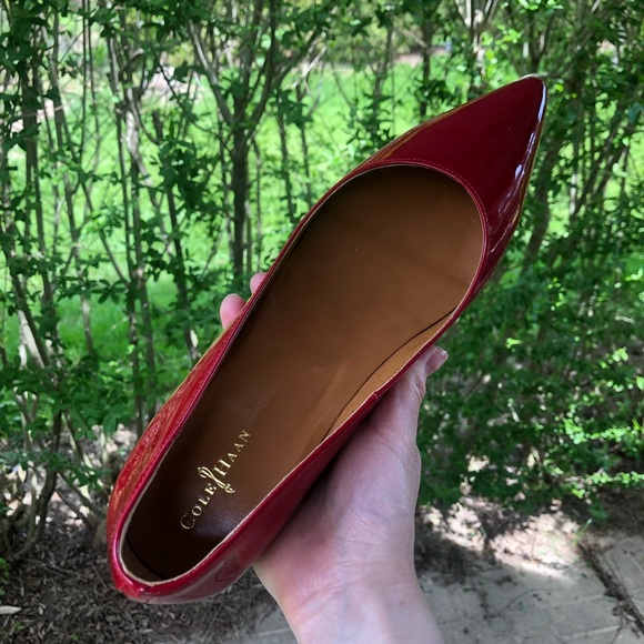 Cole Haan Polished Tango Red Paten Air Juliana Pumps - Picture 5 of 9